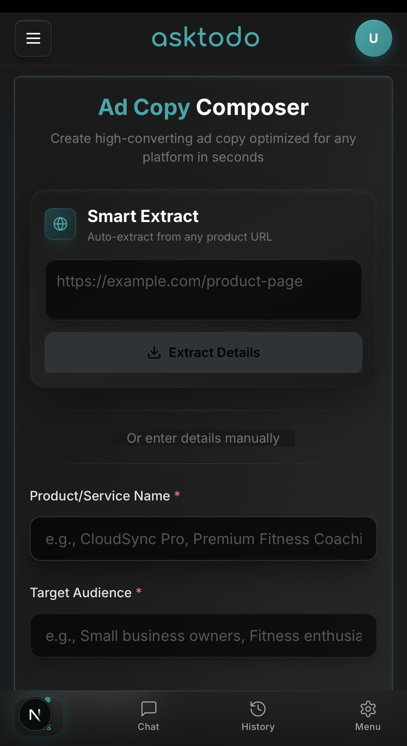 AI Cold Email Composer Mobile Interface - Personalized Email Creation